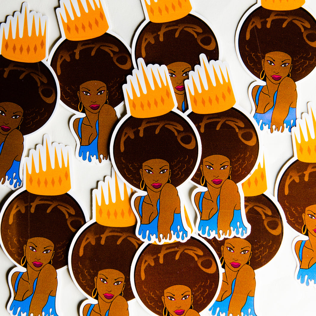 Afro Queen Decal